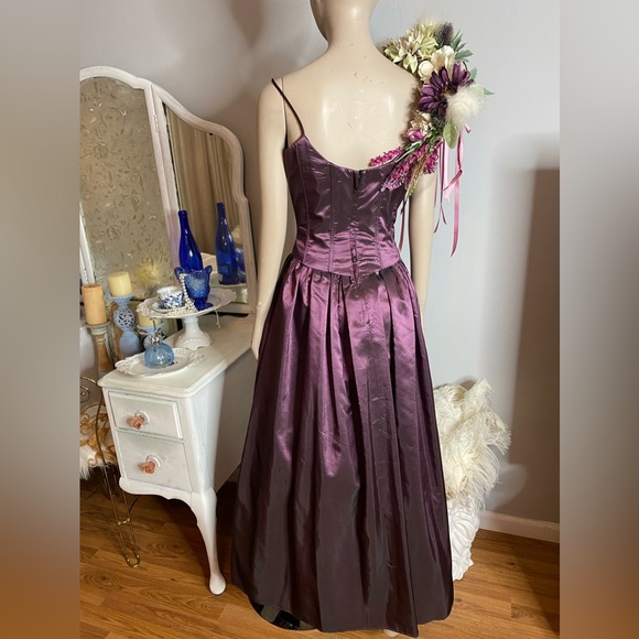 Vintage Gunne Sax Amethyst corset prom evening gown dress - Picture 4 of 9